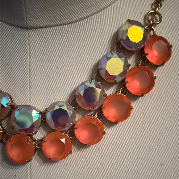 J. Crew Orange and Silver Statement Necklace - Picture 3 of 3